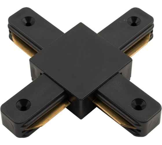 Изображение товара Коннектор для шинопровода General Lighting Systems Х-образный 1-фазный G-1-TXT-IP20-B черный 580933