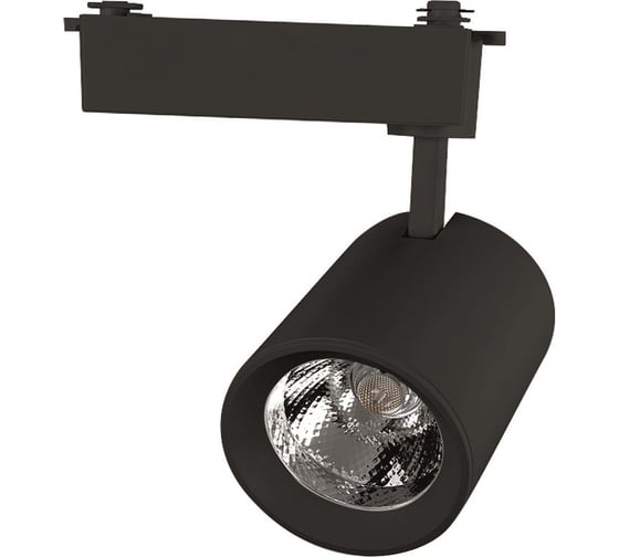 Изображение товара Трековый светодиодный светильник General Lighting Systems 30 Вт 1 фаза  IP20, 95х105х190мм, GTR-30-1-IP20-B черный 580025