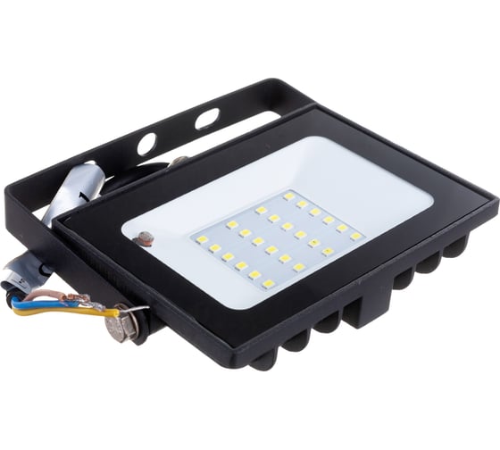 Изображение товара Светодиодный прожектор с микроволновым датчиком General Lighting Systems 20Вт 1210Лм 6500К Холодный белый свет IP65 Черный GTAB-20-IP65-6500-S 403500