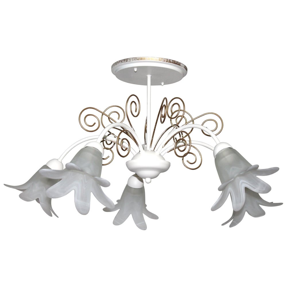 Изображение товара Светильник ЭЛЕТЕХ Селин 151 белый золото подвесной