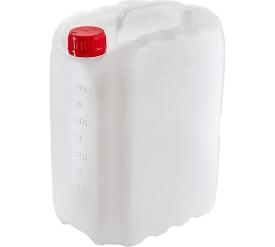 Изображение товара Канистра 5 л, 196x145x260 мм, со шкалой уровня, штабелируемая, антибульк, с пробкой, цвет неокрашенный Тара.ру 31736