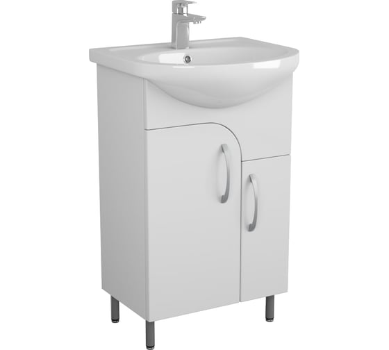 Изображение товара Тумба под умывальник Unсoria Лина Уют 50 см на ножках белая 55016