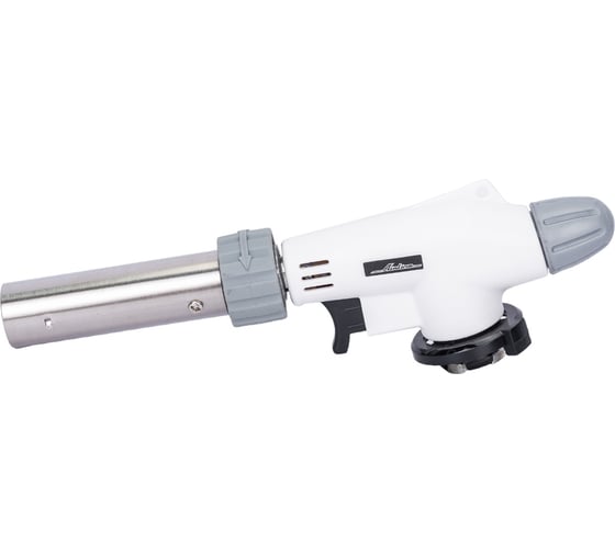 Изображение товара Газовая горелка с пьезоподжигом Airline на цанговый баллон, анти-вспышка, регулятор воздуха, 20x6x4 см AGT-03