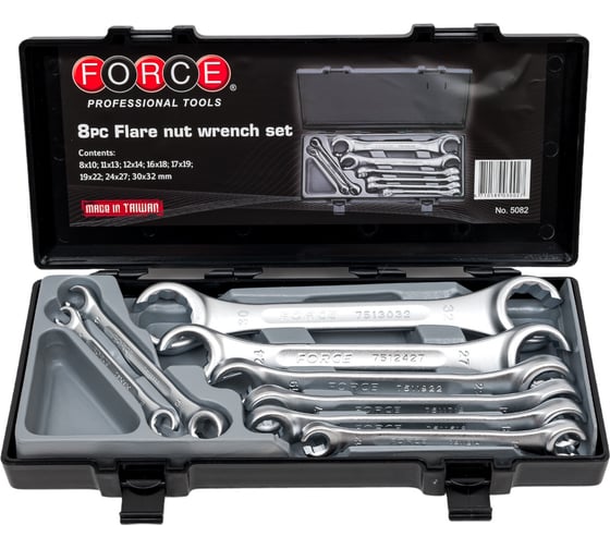 Изображение товара Набор гаечных разрезных ключей FORCE 8пр. 8*10-30*32мм 5082