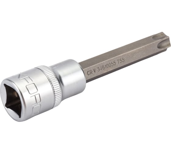 Изображение товара Головка-бита TORX (T55; 1/2"; L-100 мм) ROCKFORCE RF-34610055