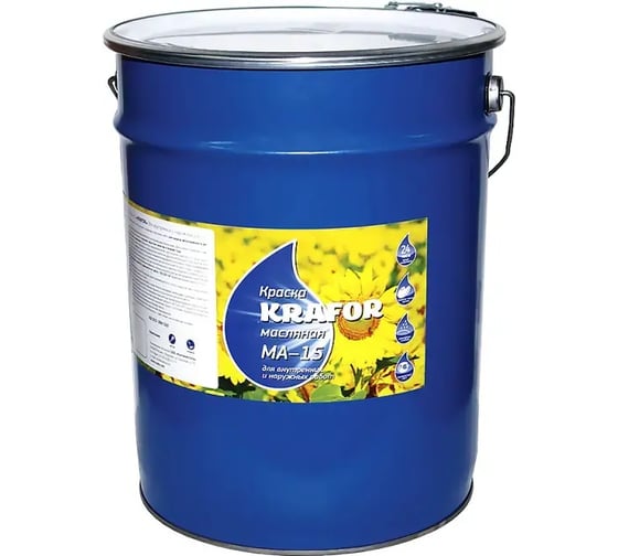 Изображение товара Краска KRAFOR МА-15 белая 25 кг 1 26317