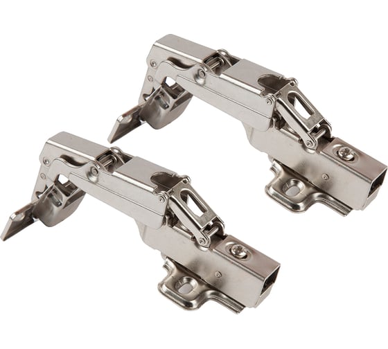 Изображение товара Накладная петля Lemax prof clip-on с доводчиком, 165 градусов, Д85 Ш65 В70, никель 2pcs-M402-Full