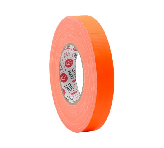 Изображение товара Клейкая лента DGTAPE ultraMATT - Гаффа тейп 25мм/50м - Оранжевый (светится в ультрафиолете) UMF25/50/O