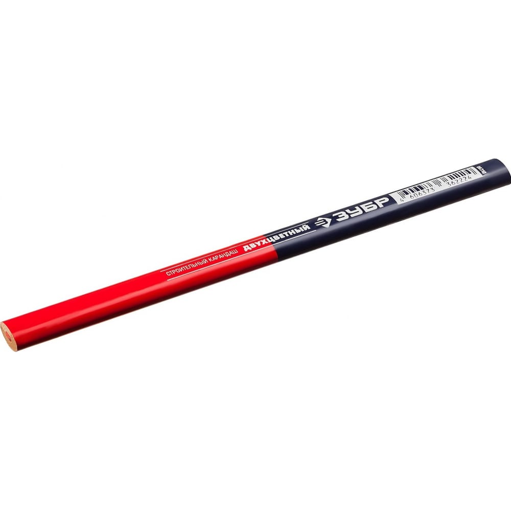 Двухцветный строительный карандаш ЗУБР карандаш строительный stayer 0630 18 180 мм