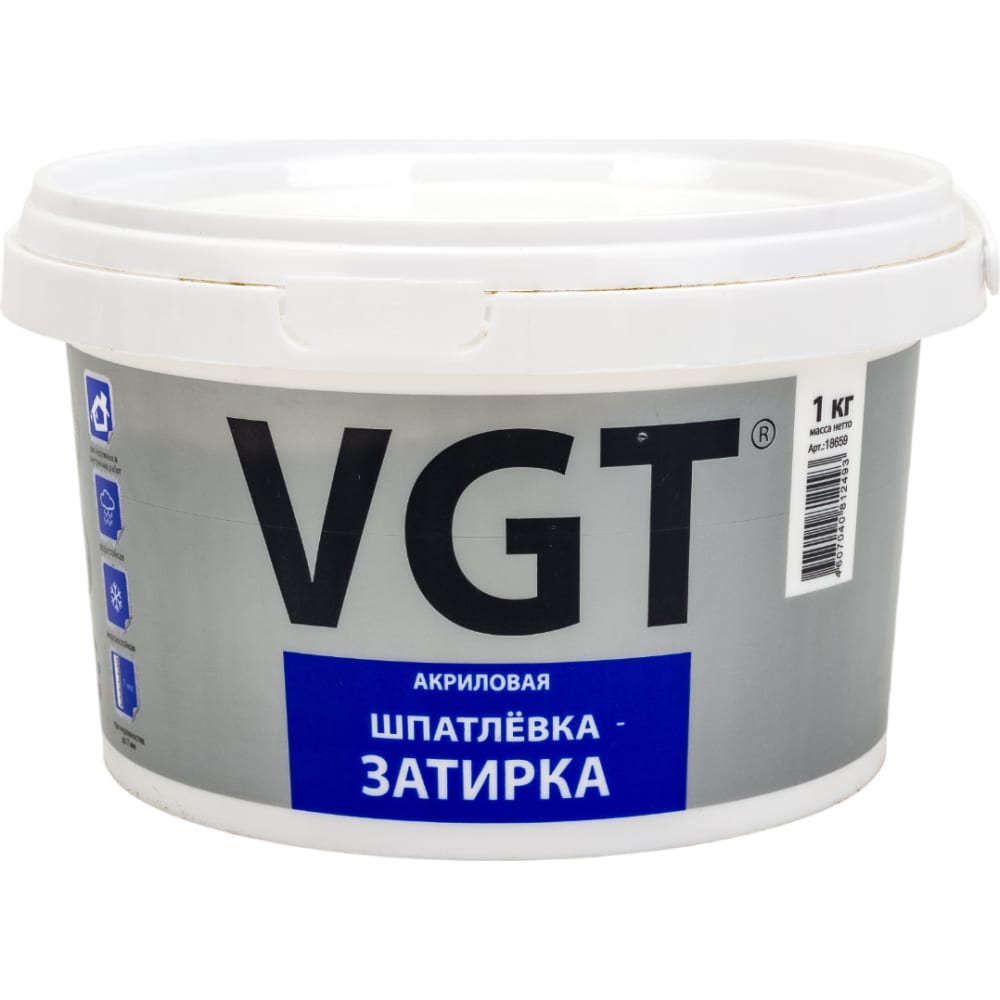 Водостойкая тонкодисперсионная шпатлевка-затирка VGT
