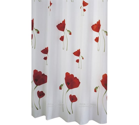 Изображение товара Штора для ванных комнат RIDDER Mohn красный 47800