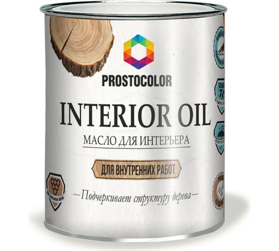 Изображение товара Масло ПРОСТОКОЛОР Prostocolor для интерьера тик, 0,75л, 101049