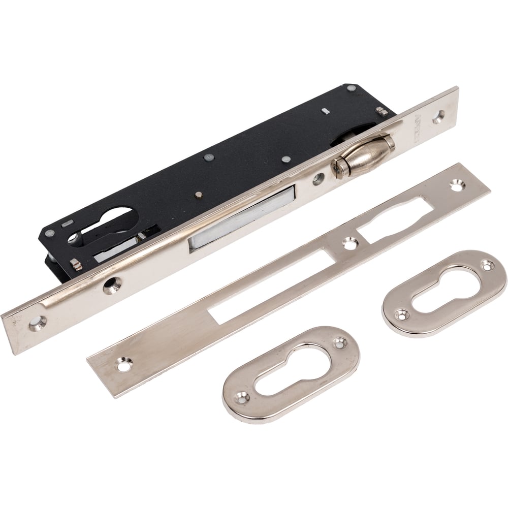 Изображение товара Врезной замок Apecs 7600-25-R-NI с цилиндровым механизмом и защелкой