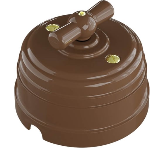 Изображение товара Выключатель МЕЗОНИНЪ пластиковый проходной 2 положения, цвет - какао GE30404-70