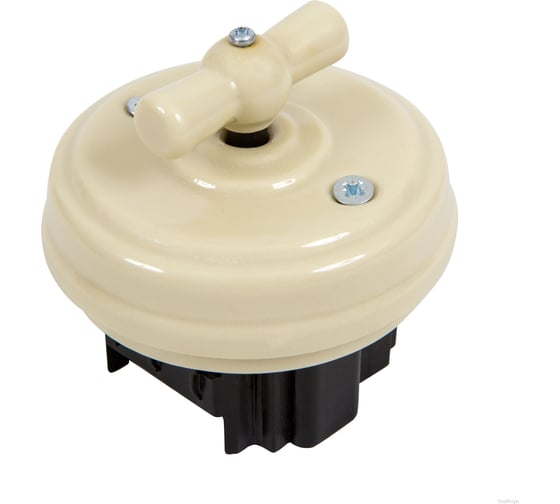 Изображение товара Выключатель МЕЗОНИНЪ проходной 2 положения, цвет - слоновая кость, БЕЗ КОЛЬЦА GE70404-02k