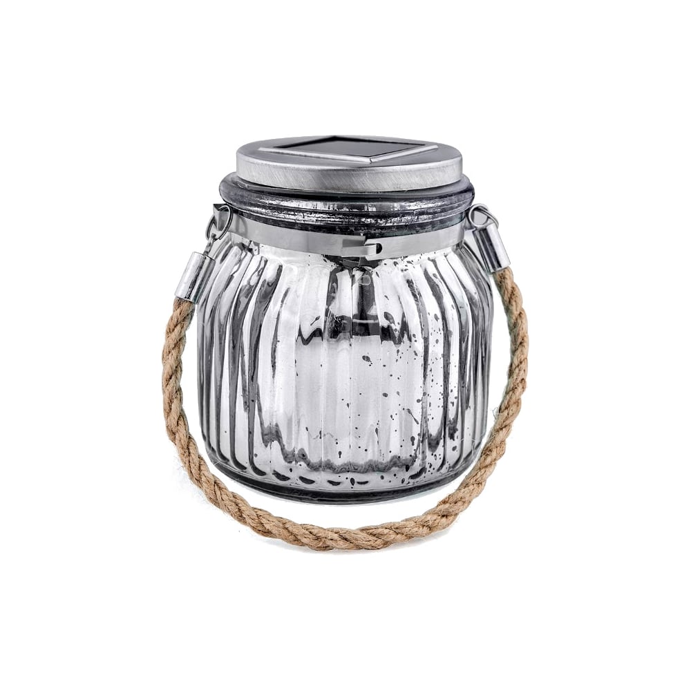 фото Садовый светильник uniel usl-m-211/gn120 silver jar на солнечной батарее ul-00003209