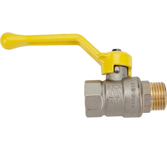 Изображение товара Шаровой кран LD латунь никель газ Pride Ду 15 Ру40 ВР/НР полнопроходной рычаг 007-8047 537159