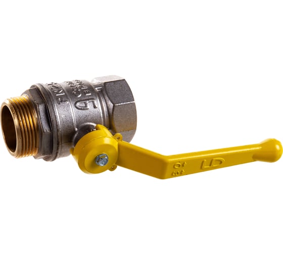 Изображение товара Кран шаровой латунь никель газ Pride, Ду 32 Ру25 ВР/НР LD LD 47.121.2.32.M02 GAS