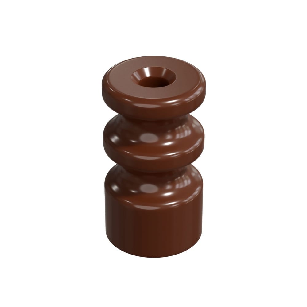 Универсальный двойной изолятор Мезонинъ изолятор для провода electraline bironi керамика коричневый 10 шт