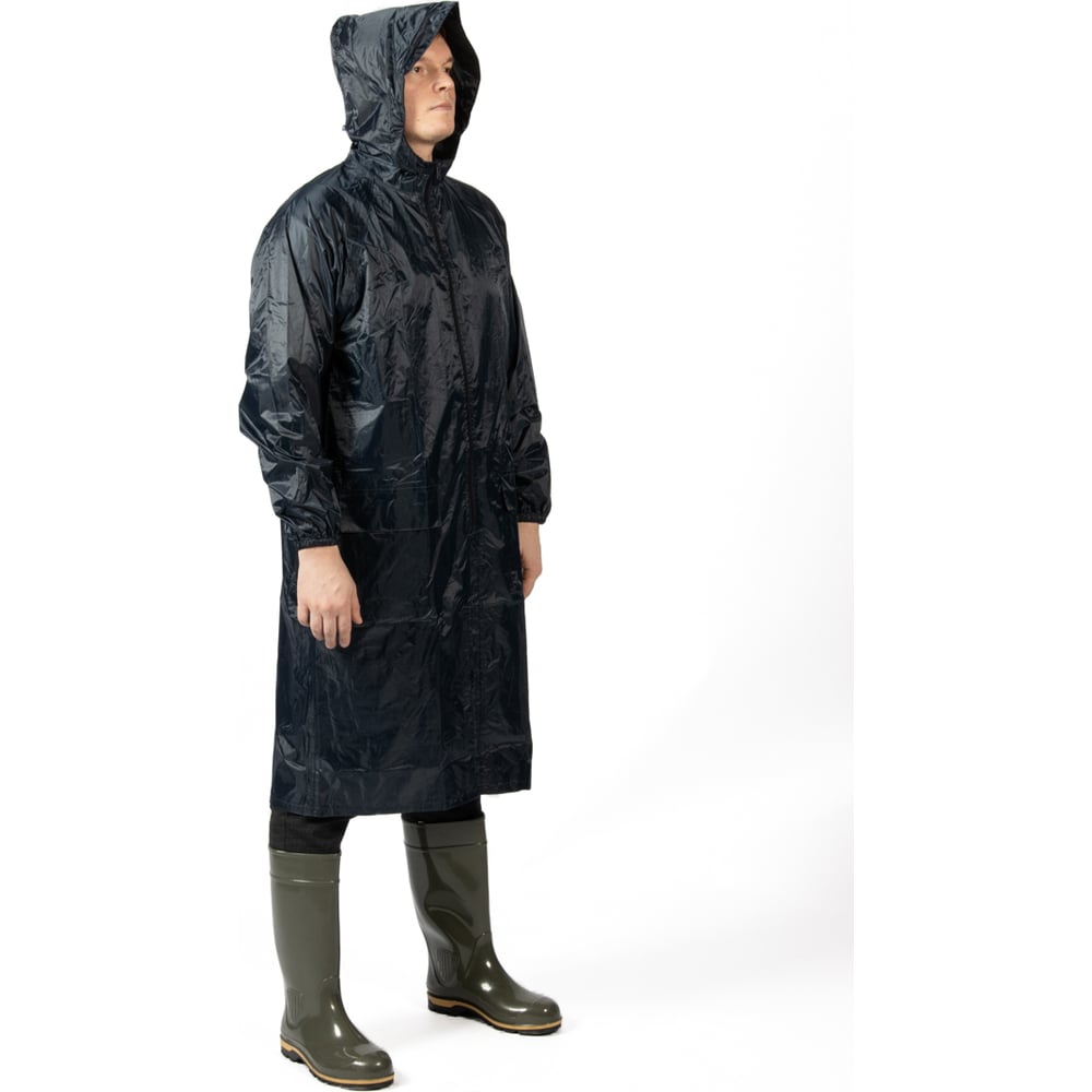 Изображение товара Плащ-дождевик из ПВХ Jeta Safety синий размер L 50-52 надежная защита от дождя