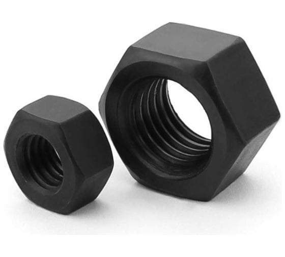 Изображение товара Гайка шестигранная полиамидная пластиковая DINFIX М3 черная, DIN 555, 2 шт. 00-0004470