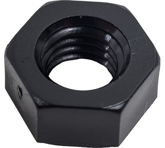 Изображение товара Гайка шестигранная полиамидная пластиковая DINFIX М6 черная, DIN 555, 10 шт. 00-0004484