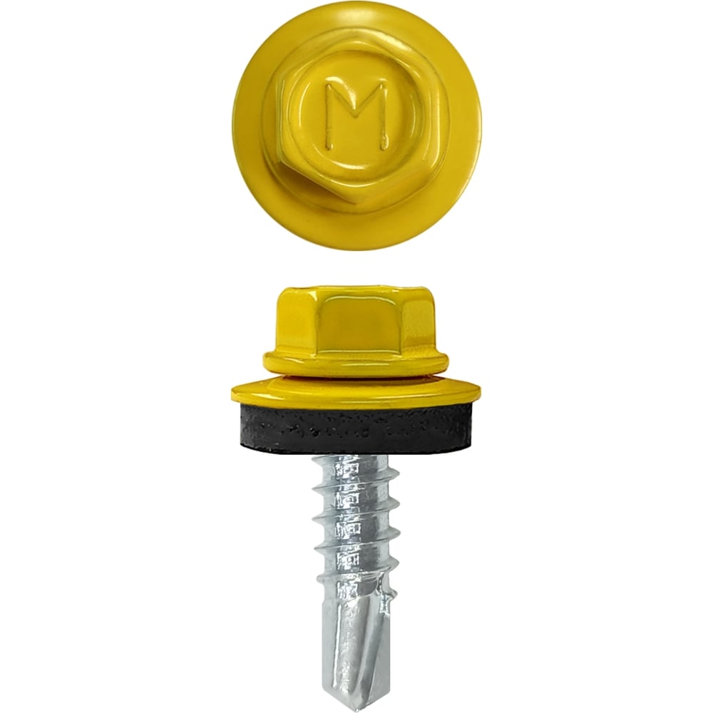 Изображение товара Кровельный саморез Daxmer 4,8x19 мм RAL 1018, 250 шт, оцинкованный