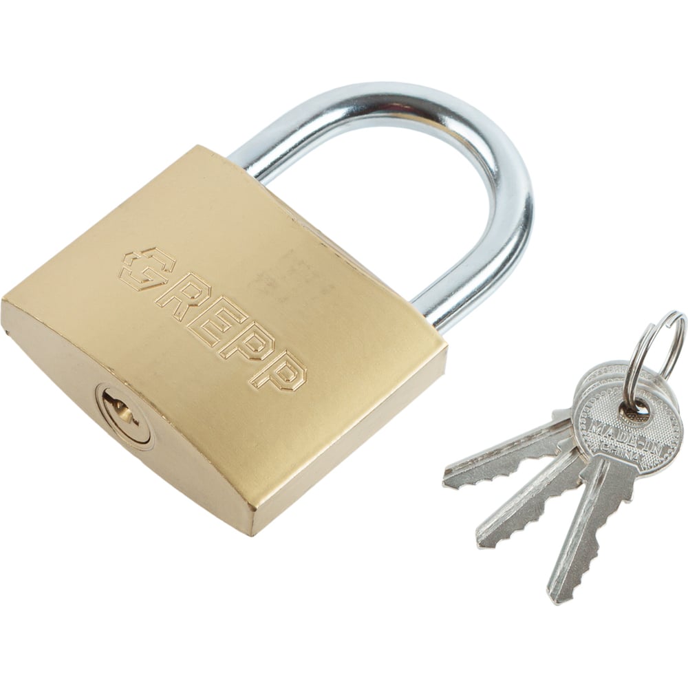 Изображение товара Замок навесной GREPP 60 мм, цвет латунь /72 404-060