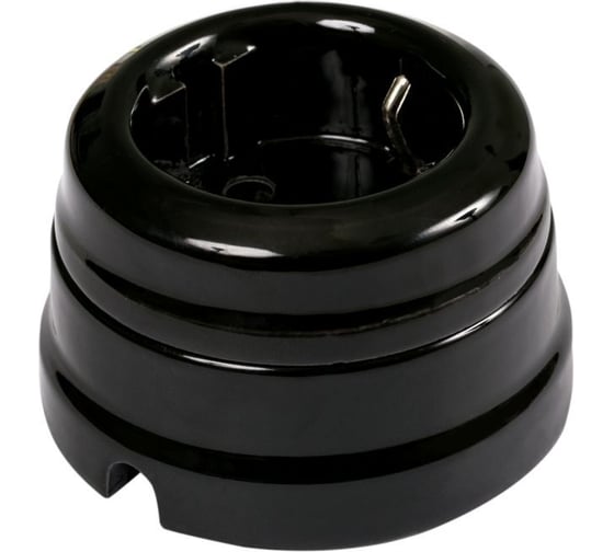 Изображение товара Розетка МЕЗОНИНЪ с заземляющим контактом, цвет - черный GE70301-05