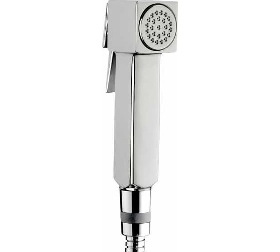 Изображение товара Лейка гигиеническая Bossini Cube Brass 34x34 мм, из латуни, с клапаном подачи, хром B00475.030