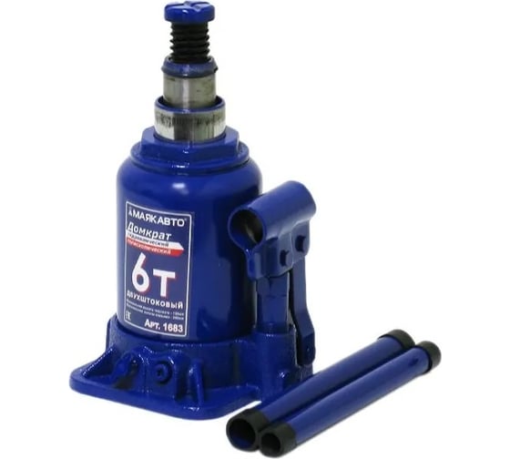 Изображение товара Гидравлический телескопический домкрат МаякАвто 6 т, h=156-366 мм /1/4_ 1683