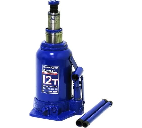 Изображение товара Гидравлический телескопический домкрат МаякАвто 12 т, h=230-575 мм /1/2_ 1686