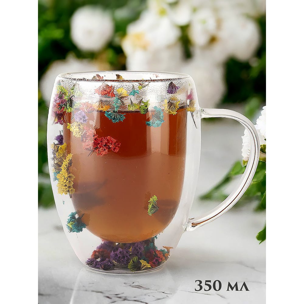 Изображение товара Кружка с двойными стенками Nouvelle, 350мл, цветы