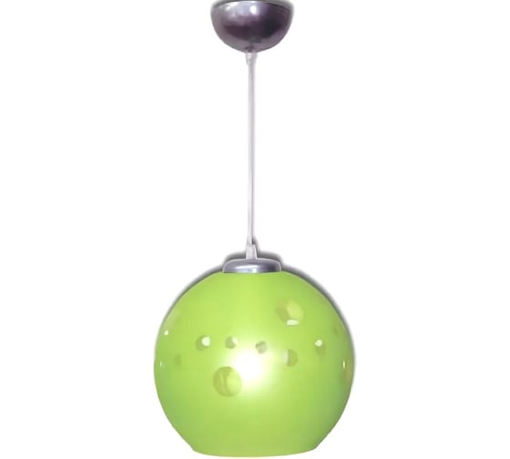 Изображение товара Светильник ЭЛЕТЕХ Поинт, НСБ, 72-60, М55, зеленый матовый/трос/шнур прозрачный/корпус металлик 1005251242