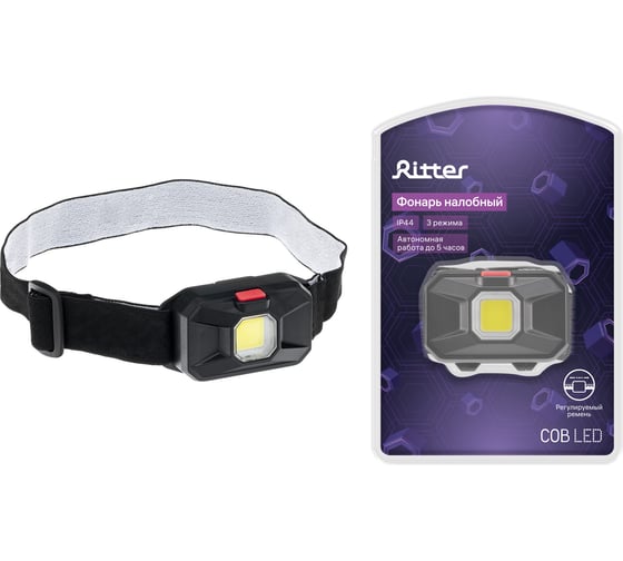 Изображение товара Светодиодный налобный фонарь Headlight, RITTER 3Вт 29087 2