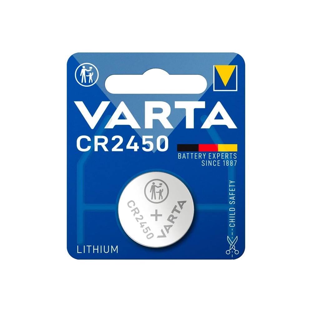 Изображение товара Батарейка Varta CR2450 литиевая 3V для часов и гаджетов