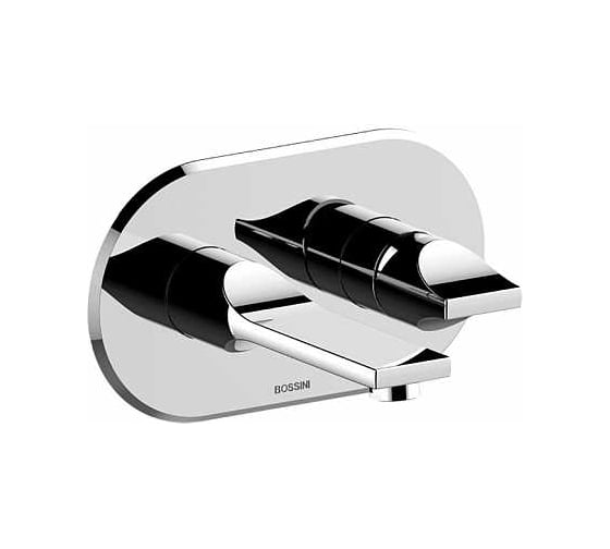 Изображение товара Смеситель для раковины Bossini Apice настенный, излив 180 мм, с аэратором, без донного клапана, внешняя часть, хром Z00549.030