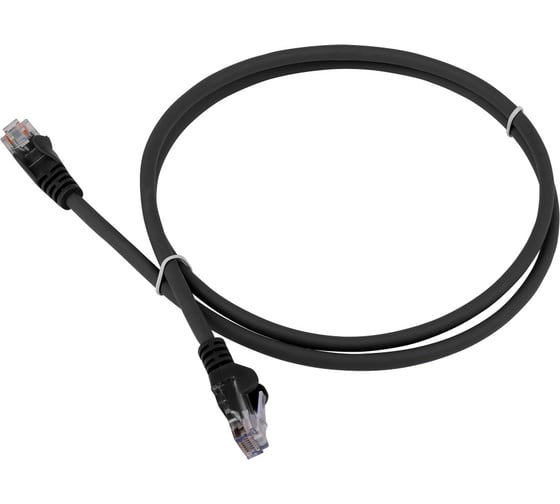 Изображение товара Патч-корд LANMASTER RJ45 - RJ45, 4 пары, UTP, категория 5е, 2 м, черный, LSZH, LAN-PC45/U5E-2.0-BK