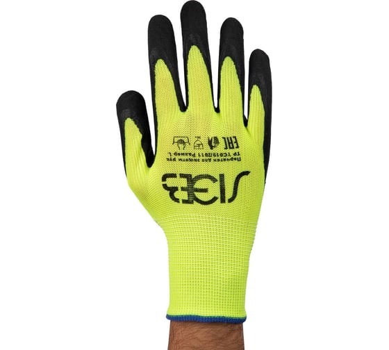 Изображение товара Перчатки ЛЭВ нейлоновые, с покрытием вспененым латексом 168109/1