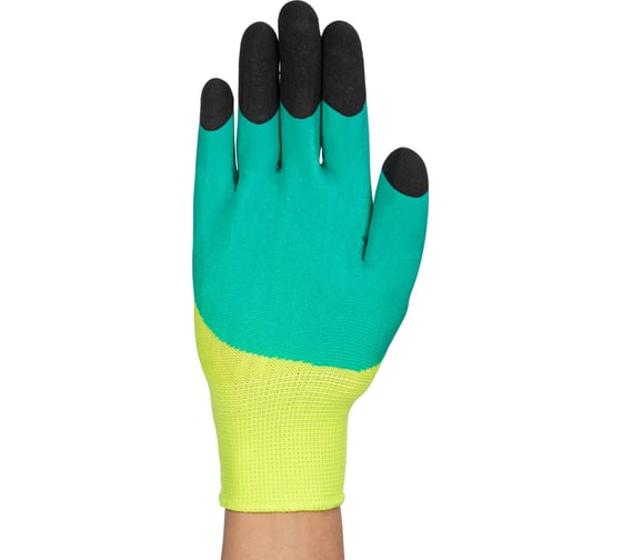 Изображение товара Перчатки ЛЭВ трикотажные, полиэфирные, с двойным покрытием вспененным латексом 168109/2