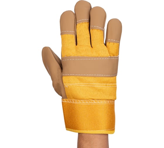 Изображение товара Перчатки ЛЭВ Ангара, кожаные, комбинированные, утепленные синтепоном 146770/1