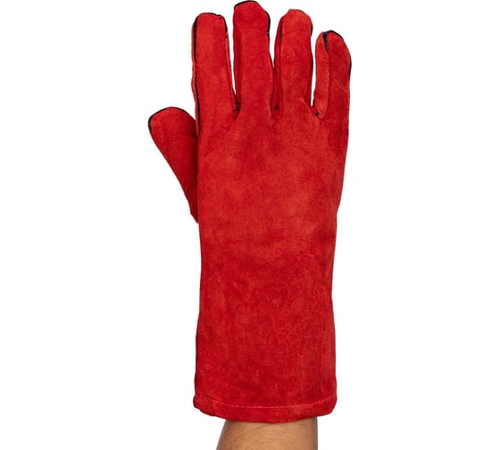 Изображение товара Краги спилковые ЛЭВ ТРЕК, красные, утепленные искусственным мехом 168113