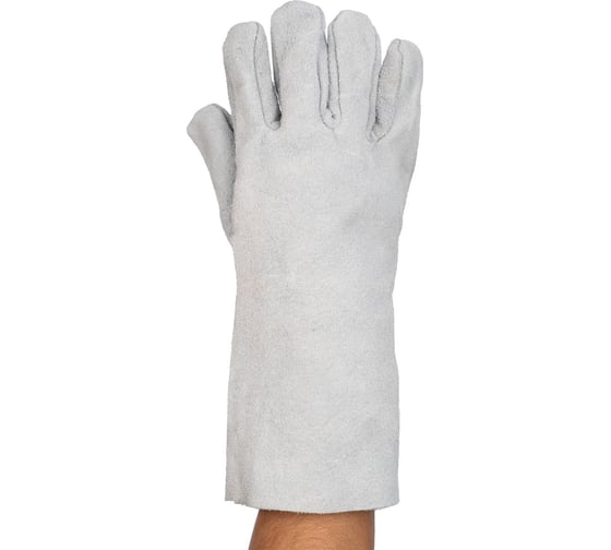 Изображение товара Краги ЛЭВ серые спилковые без подкладки 65922