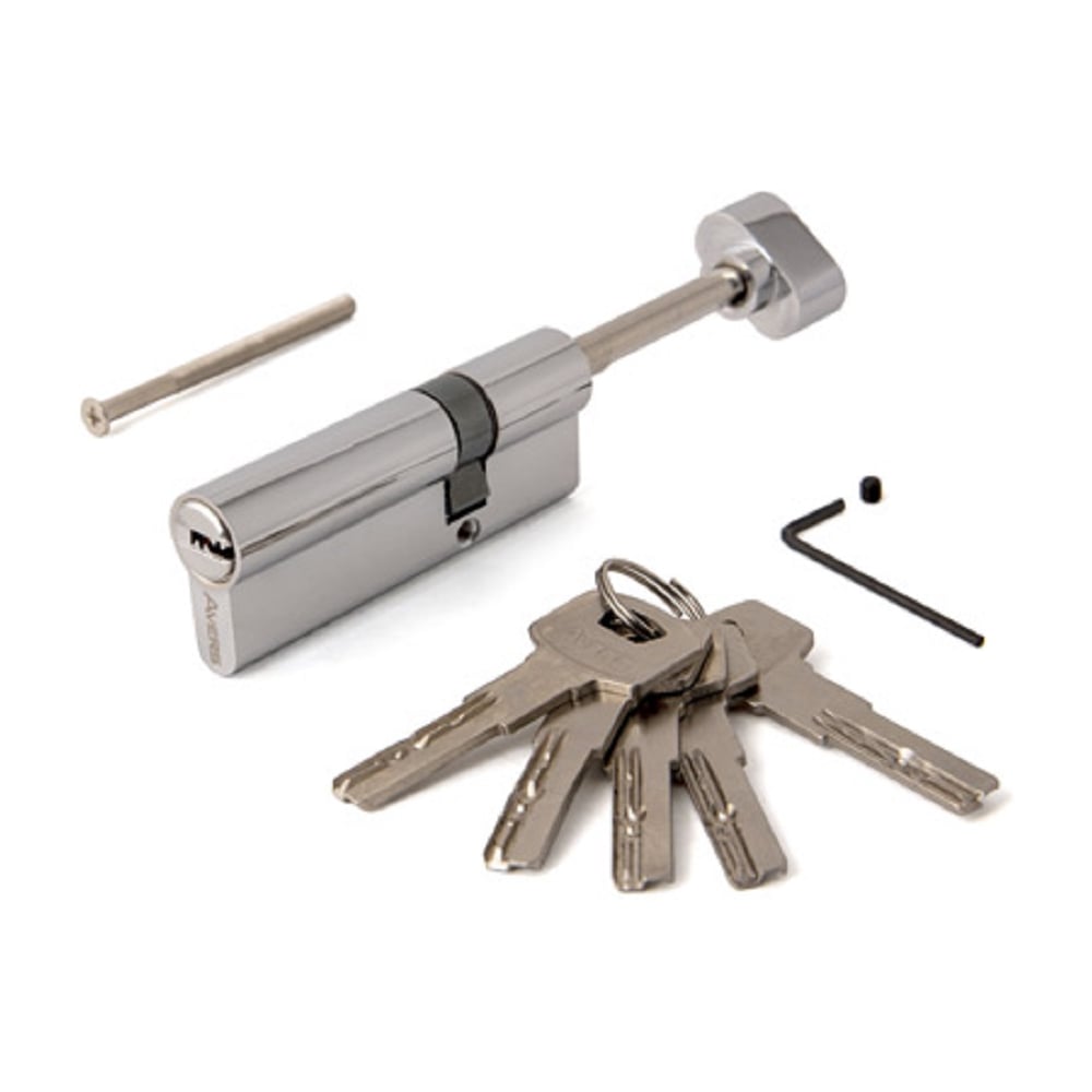 Изображение товара Цилиндровый механизм Avers ZM-8530S 30/55 с вертушкой, хром