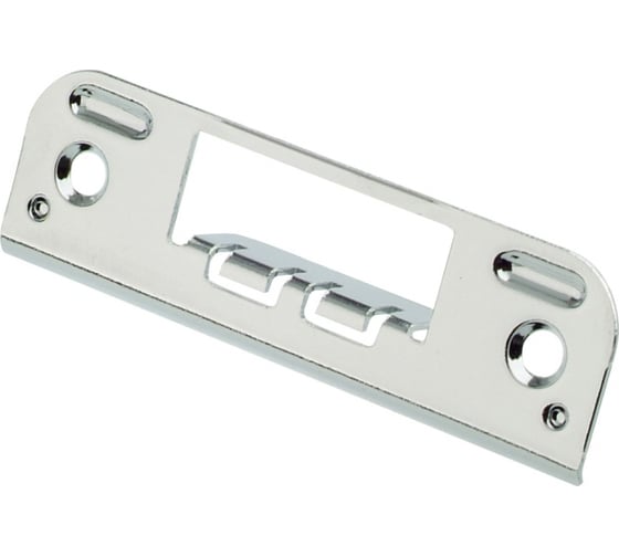 Изображение товара Планка ответная для финских дверей прямая, хром Trodos 204305