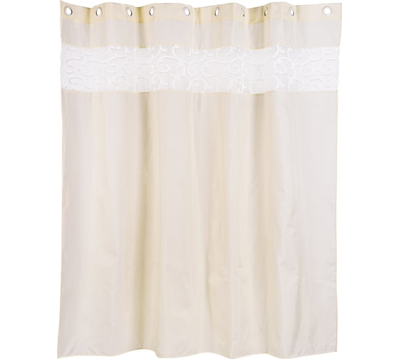 Изображение товара Занавеска WESS Numkesh для ванной комнаты тканевая, цвет бежевый T585-6