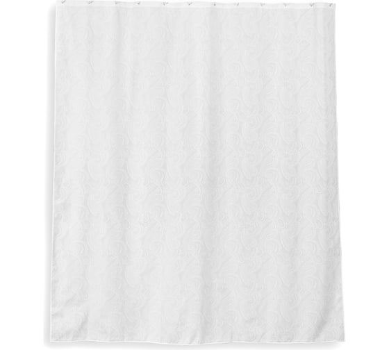 Изображение товара Занавеска WESS Paisley для ванной комнаты тканевая, цвет белый T630-1