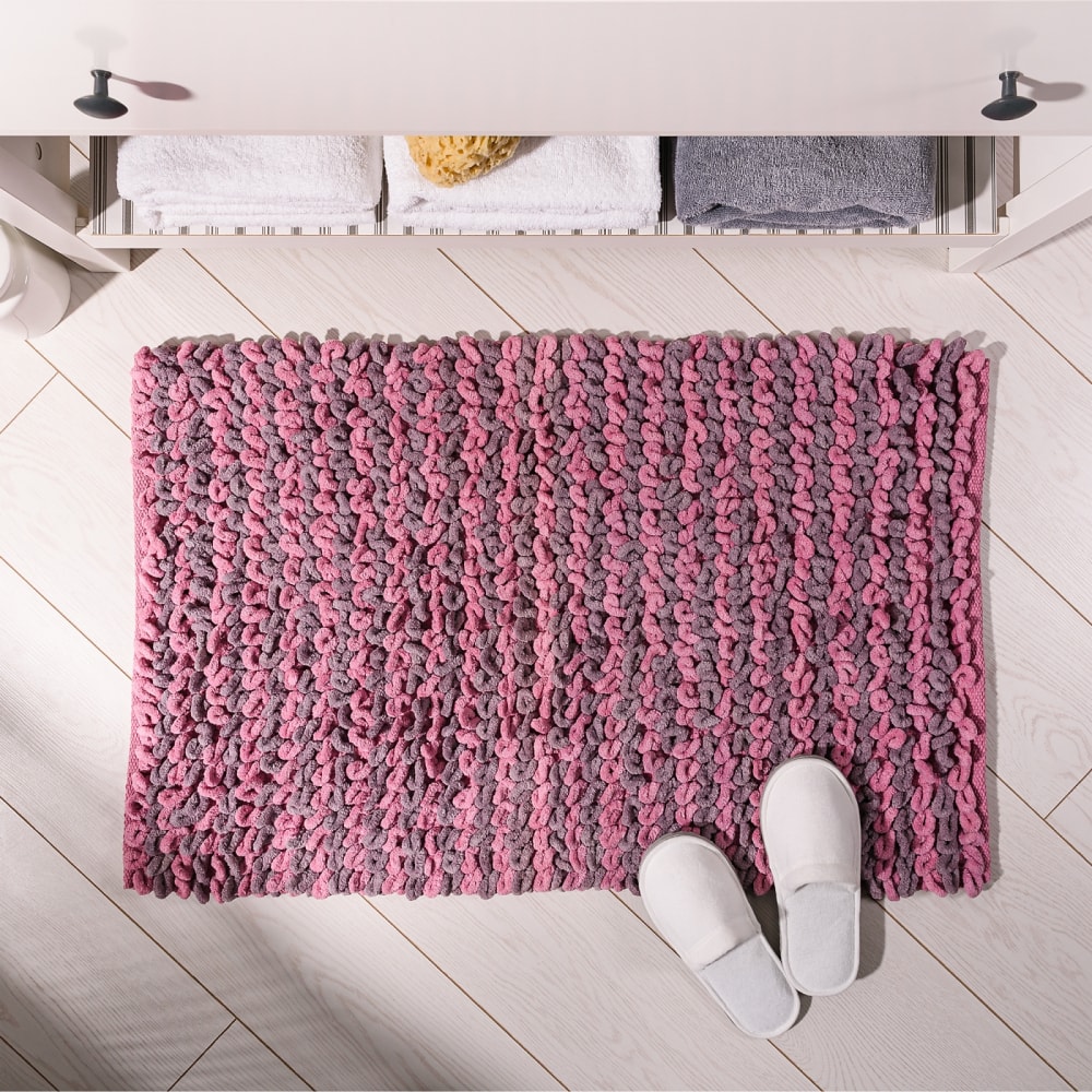 Мягкий коврик для ванной комнаты Wess коврик для ванной 0 6х0 9 м полиэстер пурпурно фиолетовый макарон y3 675