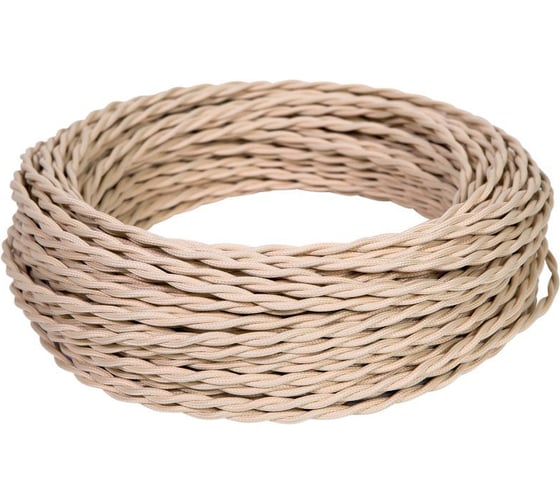 Изображение товара Провод МЕЗОНИНЪ монтажный витой ПВХ 2х2,5мм, цвет - бежевый GE70112-15