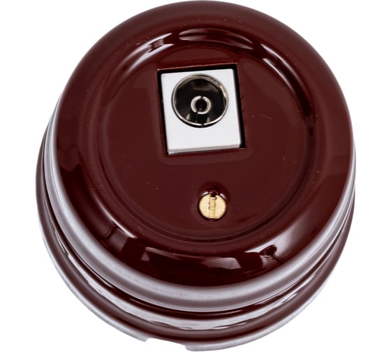 Изображение товара TV розетка МЕЗОНИНЪ оконечная, цвет - коричневый GE70321-04